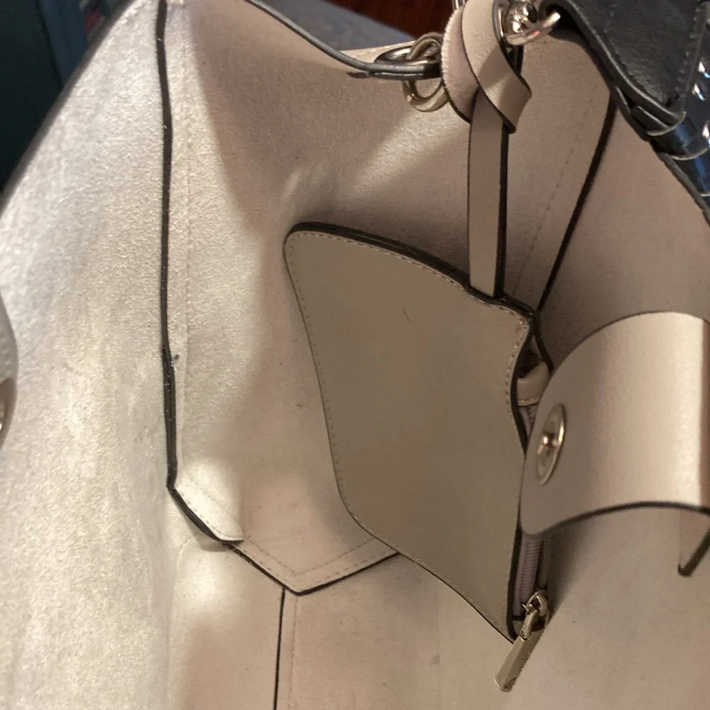 Tote. CO LAB Leather Hobo roomy tote with studded strap - Picture 4 of 11